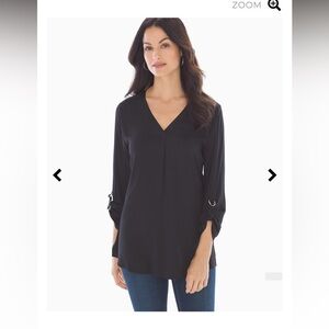 Soma Long Sleeve Woven Top black size XXL